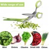 Premium Quality Stainless Steel Herb Scissors With 5 Blades, Cover