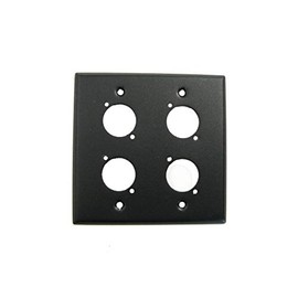 ProCraft SS 2 Gang Black Pre-Punched for Four D Series XLR's DPU-4X-BK