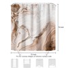 Aqrbeci Brown Marble Shower Curtain, Modern Abstract Tan Ombre Shower