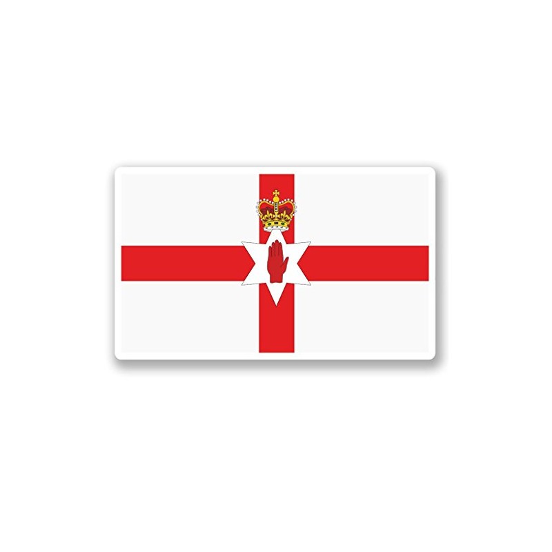 2 x 10cm/100mm Northern Ireland Flag Window Cling Sticker Car