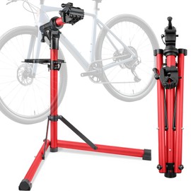 Gioventù 110 LBS E Bike Repair Stand, Heavy Duty Bicycle Maintenance Stand with High-Strength Steel, Bike Mechanic Workstand for E-bikes, Mountain Bikes and Road Bikes - Red