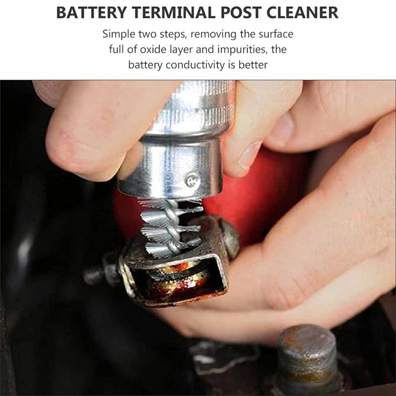 FAVOMOTO 2Pcs Useful Battery Terminal Cleaning Tools Car Battery Post