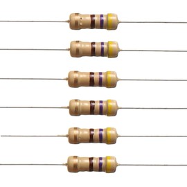 BOJACK 470 Ohm Resistors 1/2 W ±5% Carbon Film Single Resistor (Pack of 200)