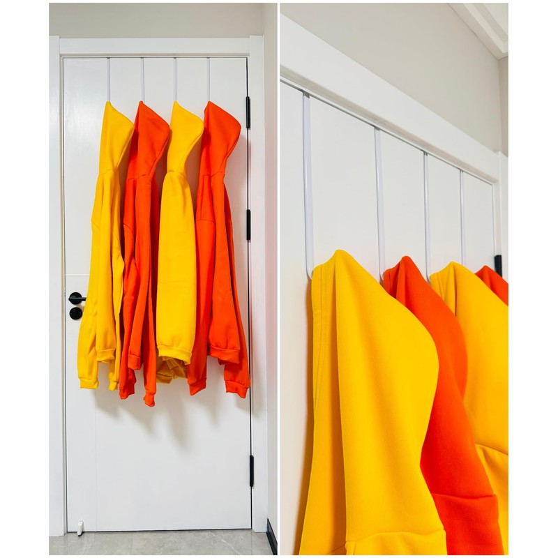 Mars-Rock Over The Door Metal Hooks with Plastic Coating 10"
