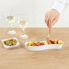 Restaurantware Swerve 6 Ounce Olive Plate 1 Curved Olive Tray