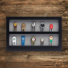 Golf Divot Tool Display Case | Holds 20 Divot Tools | Five Color Options | Made in USA | Measures 15.5" W x 9.5" H x 3" D