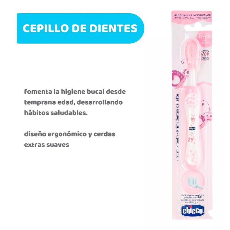 Chicco Paquete De Dos Pastas Fresa + Cepillo De Dientes