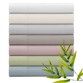 Ella Jayne Luxury Bamboo Bed Sheet Set (4pc), Eco-Friendly & Cooling Sheets, Sustainable Viscose Bamboo Sheets, Ivory - Full Size
