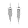 18K Plated 925 Sterling Silver Hook Sparkle Long Chandelier Tassel