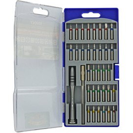TIVOLY 11501570026 Präzisions-Schraub-Bit-Set, 35-teilig, grau