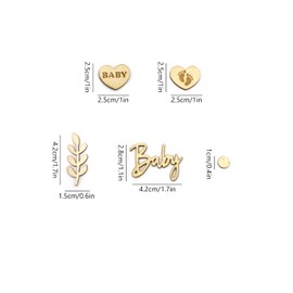 CHEERYMAGIC Baby Shower Confetti, 70PCS Wooden Confetti Baby Wood Slices, Baby Shower Table Confetti Decorations for Gender Reveal Jungle Birthday Party Supplies Boys Girls Unisex A9BBZMMP