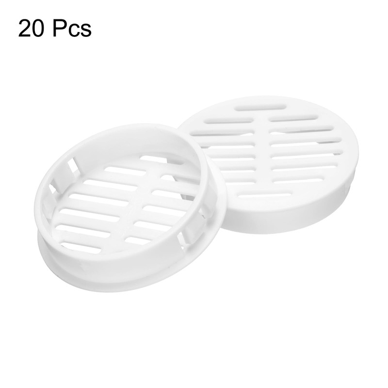 sourcing map 20Pcs 50mm/2in Air Vents Circular Soffit Vents, White