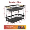 Sevenblue 2 Tier Large Fruit Basket for Kitchen Counter with
