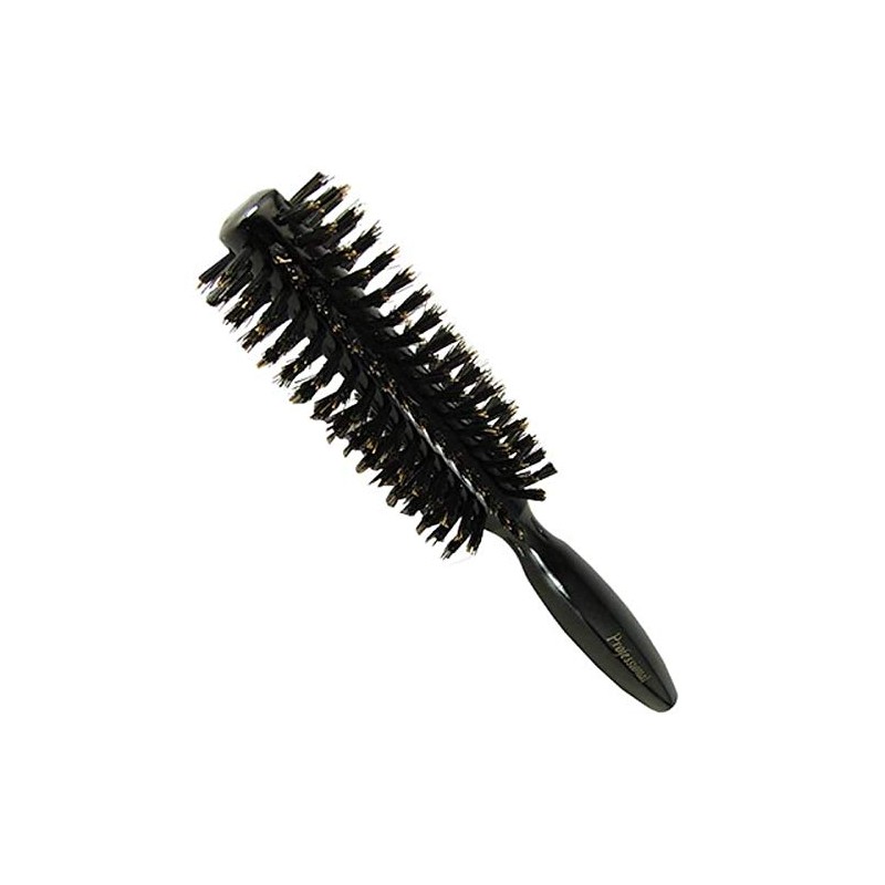 Osaka Brush Roll Brush Boar Hair Medium Hair Brush Black