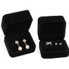 Classic Velvet Couple Double Ring Box Earring Jewelry Case Gift