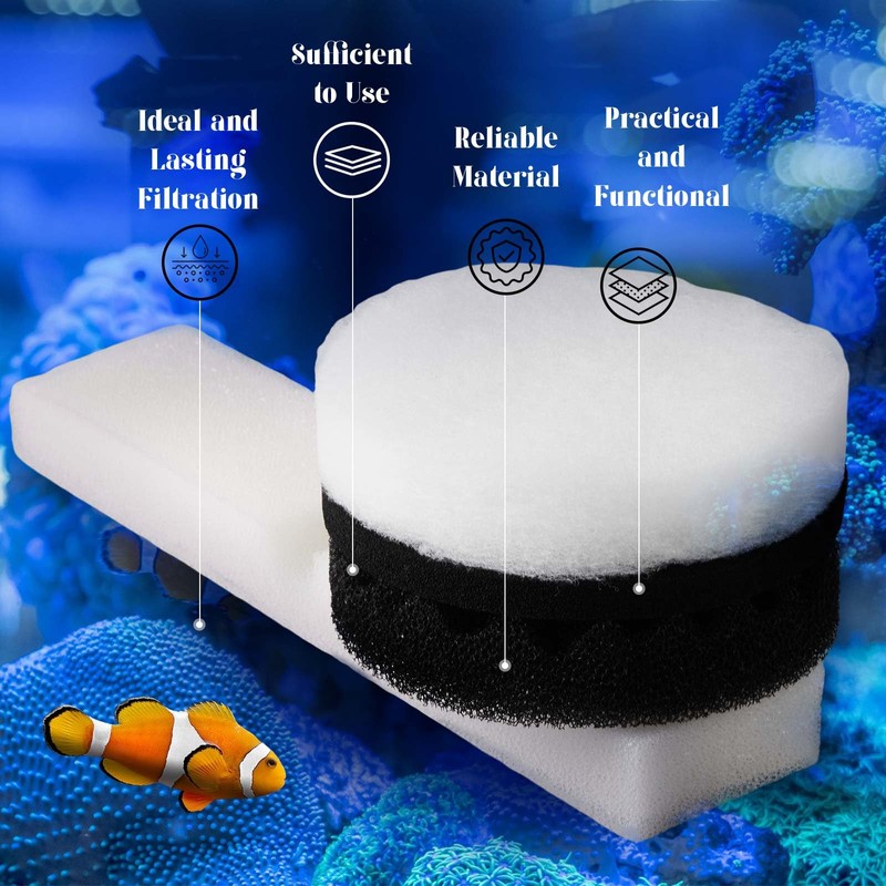 Threlaco 32 Pcs Replacement Filter Media Kit Accessories Fit Compatible