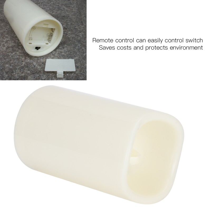 3pcs Electronic LED Candles Plastic Flameless Flickering Pillar Fake Candles