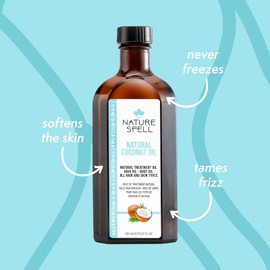 Nature Spell Coconut Oil for Hair with Comb Applicator, Pre-Diluted Oil to Deeply Moisturise & Repair Damaged Strands, For All Hair Types, Vegan, 150ml