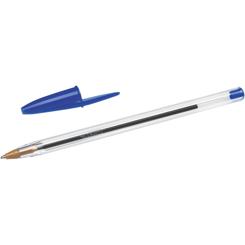 BIC Cristall Retractable Ballpoint Pen – Clear Barrel – 1