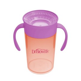 Dr. Brown's Milestones - Juego de tazas de paja a 360°, juego de tazas de entrenamiento convertibles para niños pequeños con pajita de silicona interc