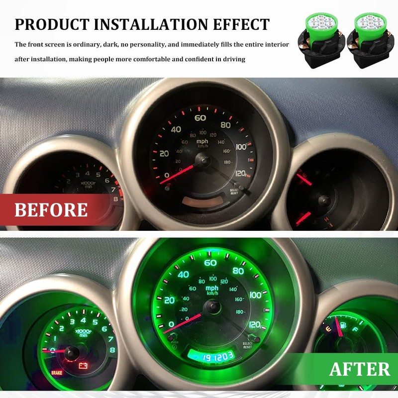 Lyxheth 10PCS T10 194 168 LED Dash Instrument Light Bulbs