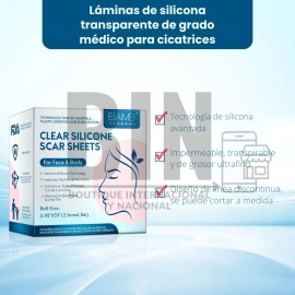 Silicona Scar Sheets Parche Silicona Cicatrices 1.5 Mts