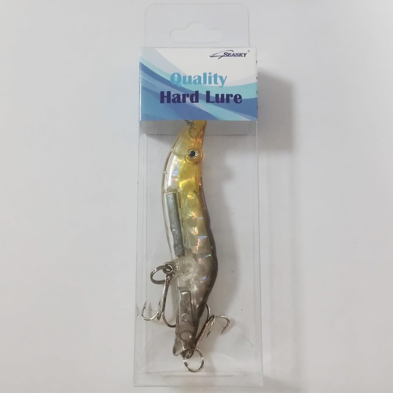 SEASKY Pencil Lure, 3 1/8 Inches Sinking VIB Shrimp Lures,