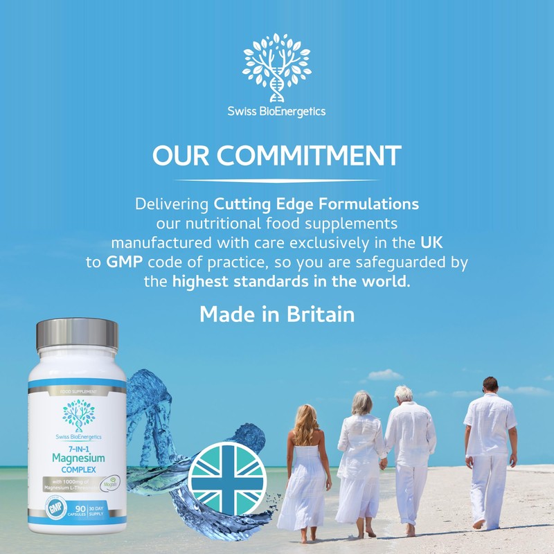 Magnesium L-Threonate Complex 7-in-1 with 1000mg of Magtein Plus Magnesium