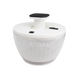 Gourmet Kitchen 6.3 Quart Salad Spinner- Wash, Spin & Dry Salad, Fruits & Vegetables - White