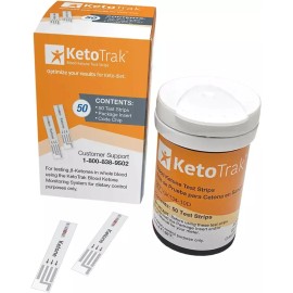 KetoTrack 케토트랙 블러드 케톤 테스트 스트립 -50 스트립스 KetoTrack Blood Ketone Test Strips - 50 Strips
