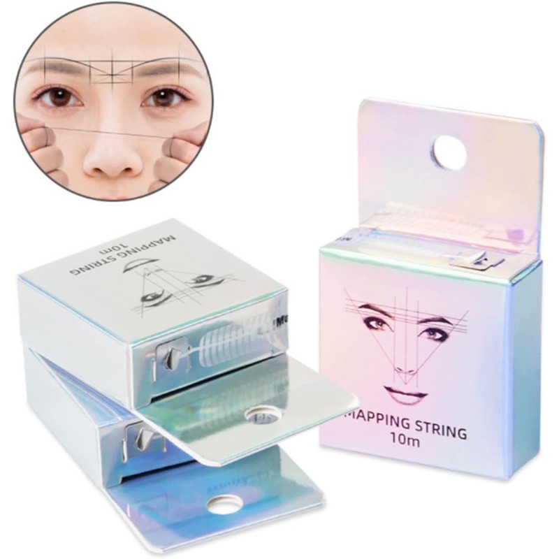 Suministros de Microblading Hilo Marcación Posicionamiento Cejas 10 Metros Cuerda