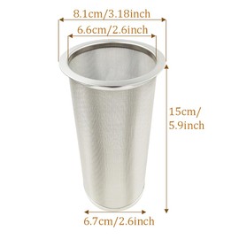 Cold Brew Coffee Filter For 1Quart/32OZ Wide Mouth Mason Jar 304 Stainless Steel 100 Micron Mesh Filter For Cold Brew Coffee Maker