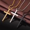Men Cross Necklace Large Cross Necklace for Men Stainless Steel