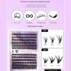 Kit De Extensión De Pestañas Diy Mink Racimos Pestañas Mix