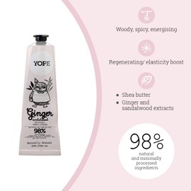 Yope Natural Hand Cream | 98% Natural Ingredients | Ginger & Sandalwood | Shea Butter | Vegan Hand Cream | 100 ml
