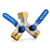 Brass Garden Hose Splitter, Garden Hose Splitter 2 Way Heavy