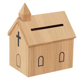Amcortn Offering Boxes for Church - Prayer Request Box, Wood Church Offering Collection Tithing Donation Fundraising Box 9.1 x 6.7 x 11.8 in