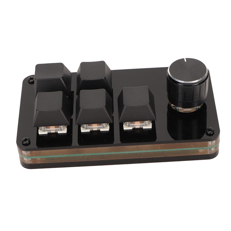 Programmable Keypad 5 Keys 1 Knob Blue Switch Mechanical Hot