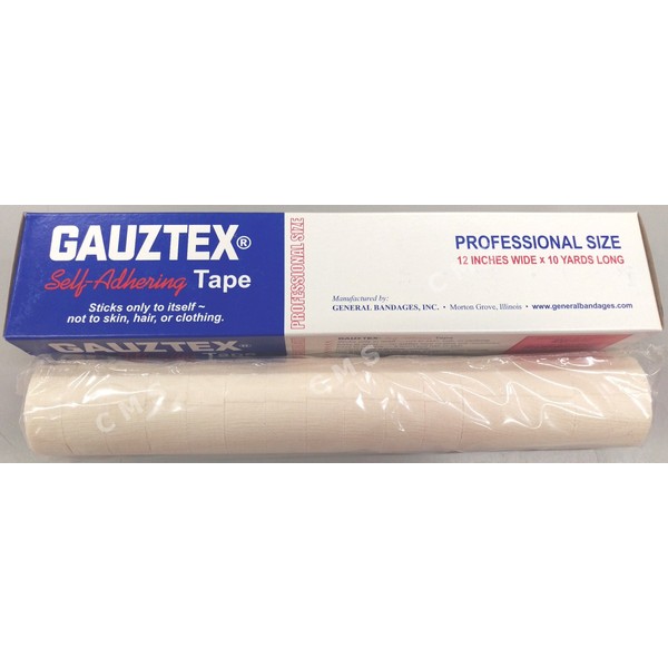 GAUZTEX GUARDTEX Self-Adhering Tape Rolls Sport Golf Grip Safety Finger Toe Wrap 3/4"x10Yds 16/BX White 31007
