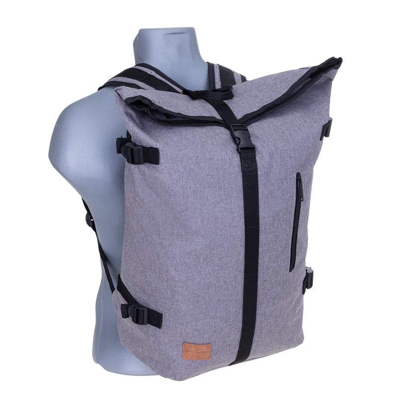 New Rebel Courier A4 Roll Up Messenger Backpack + Bottle,