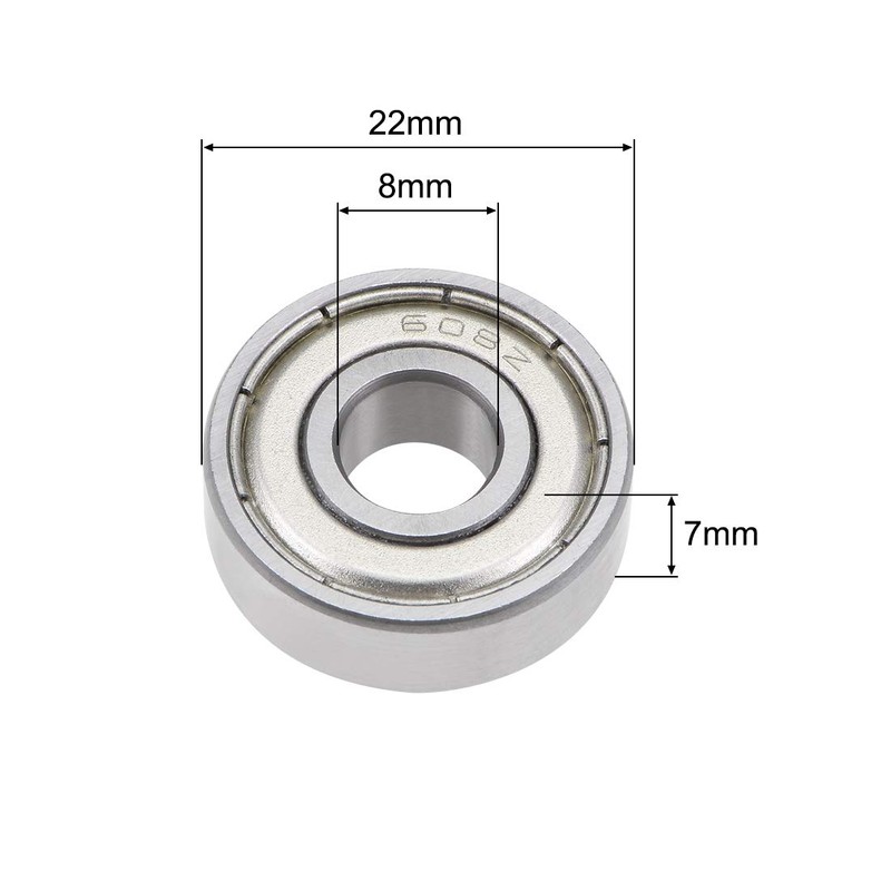 sourcing map 605-608 ABEC-3 Bearing 608ZZ 10Qty