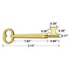 Haz·quls (KY-30) Solid Zinc Architectural Skeleton Key with Double Notched