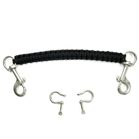 Underwater Camera Housing Carry Lanyard Military Grade Parachute Cord Waterproof Case Soft Grip with 2 Pieces 316 Stainless Steel Swivel Eye Screw Carabiner Hook