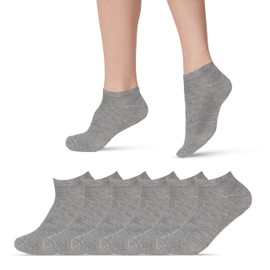 6/12 Pairs Low Cut Bamboo Trainer Socks Womens | Ladies Ankle Socks | Indoor/Outdoor Sports, Running, Home Workout & Everyday Casual | Soft, Durable & Moisture Wicking Bamboo Ankle Socks Women 4-8