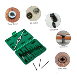 Mipcase 11pcs Broken Screw Extractor Kit with Durable High Speed Bits Easy Out Tool for Removing Stripped and Damaged Screws Convenient Storage Box Included