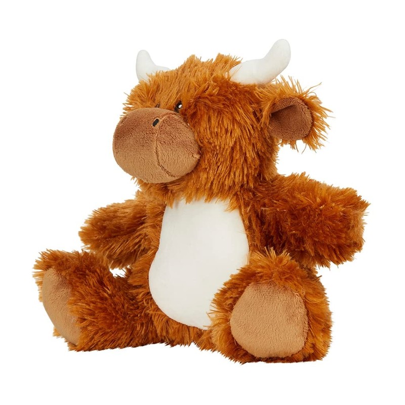 Mumbles Printme Highland Cow Plush Toy (26cm) (Brown)
