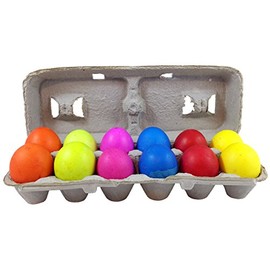 Silly Rabbit Confetti-Filled Eggs in Assorted Colors Made from Real Eggshells (Cascarones) - Bright Colorful Easter Eggs