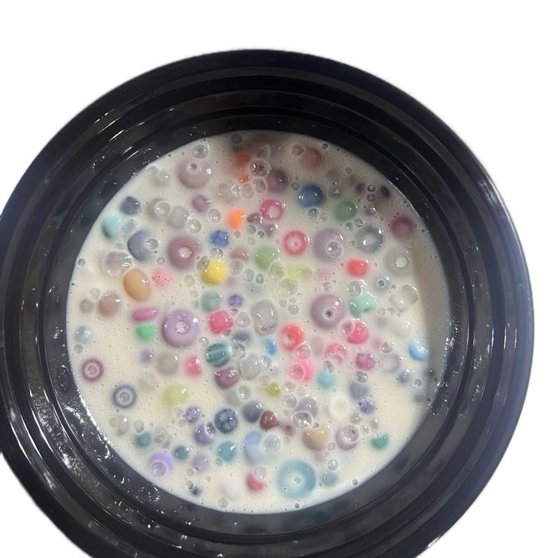 REMELTABLE Picking Pals Circles filled with beads Acrylic:_Large White Circle