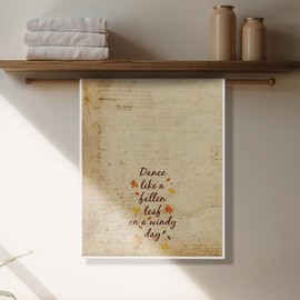 SereneHanctuary Vintage Fall Kitchen Towels, Farmhouse Autumn Dish Tea Towels, Rustic Fall Maple Leaf Seasonal Decorative Hand Towel for Kitchen Bathroom, 16x24 Inch