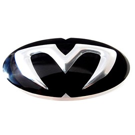 M Logo 3D Oval Steering Wheel Emblem for Hyundai Models (Loden)